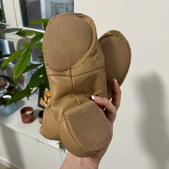 Theatricals Adult Gore Insert Tan Jazz Boots Size 10.5 - Picture 4 of 5